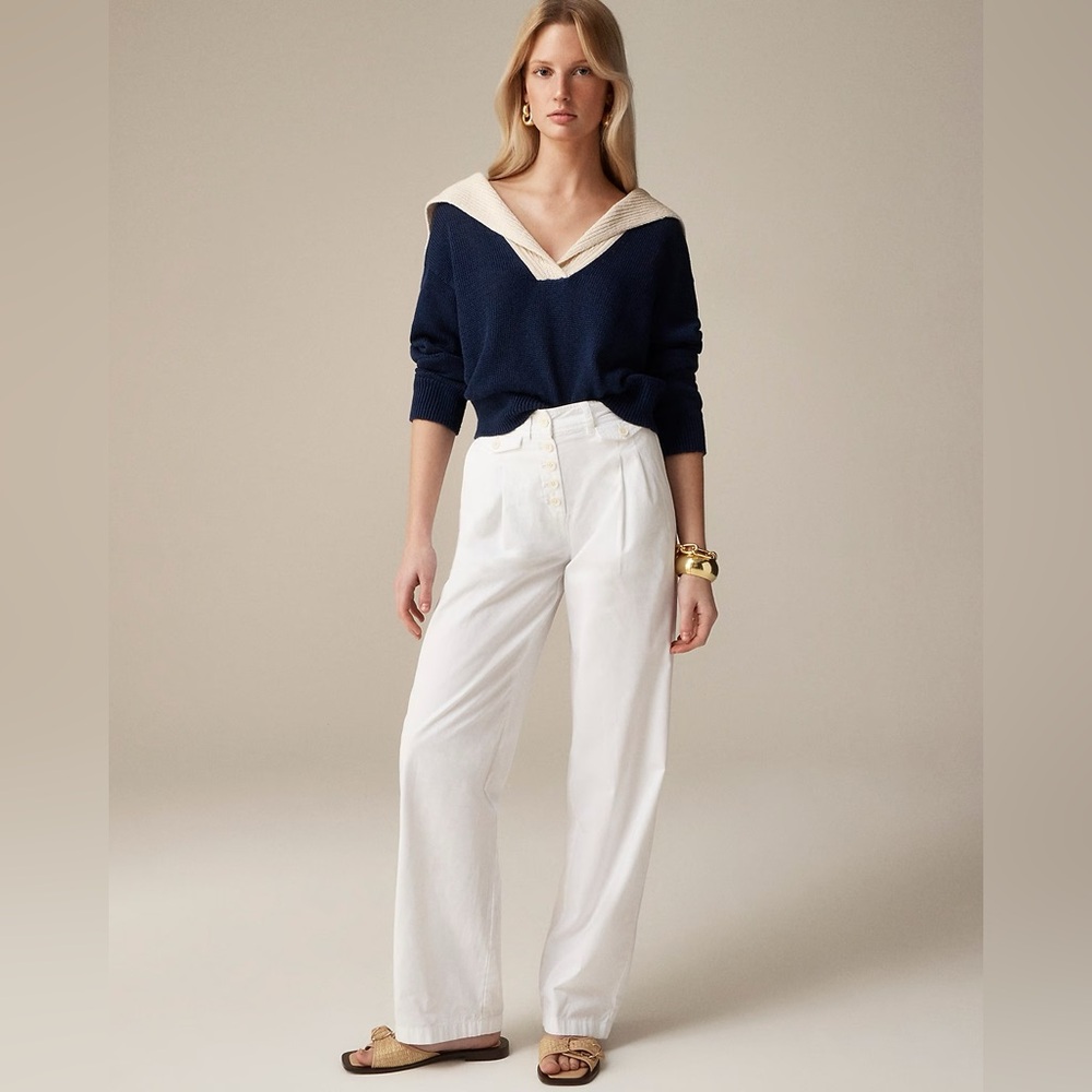 J. Crew Pleated button-front pant in chino